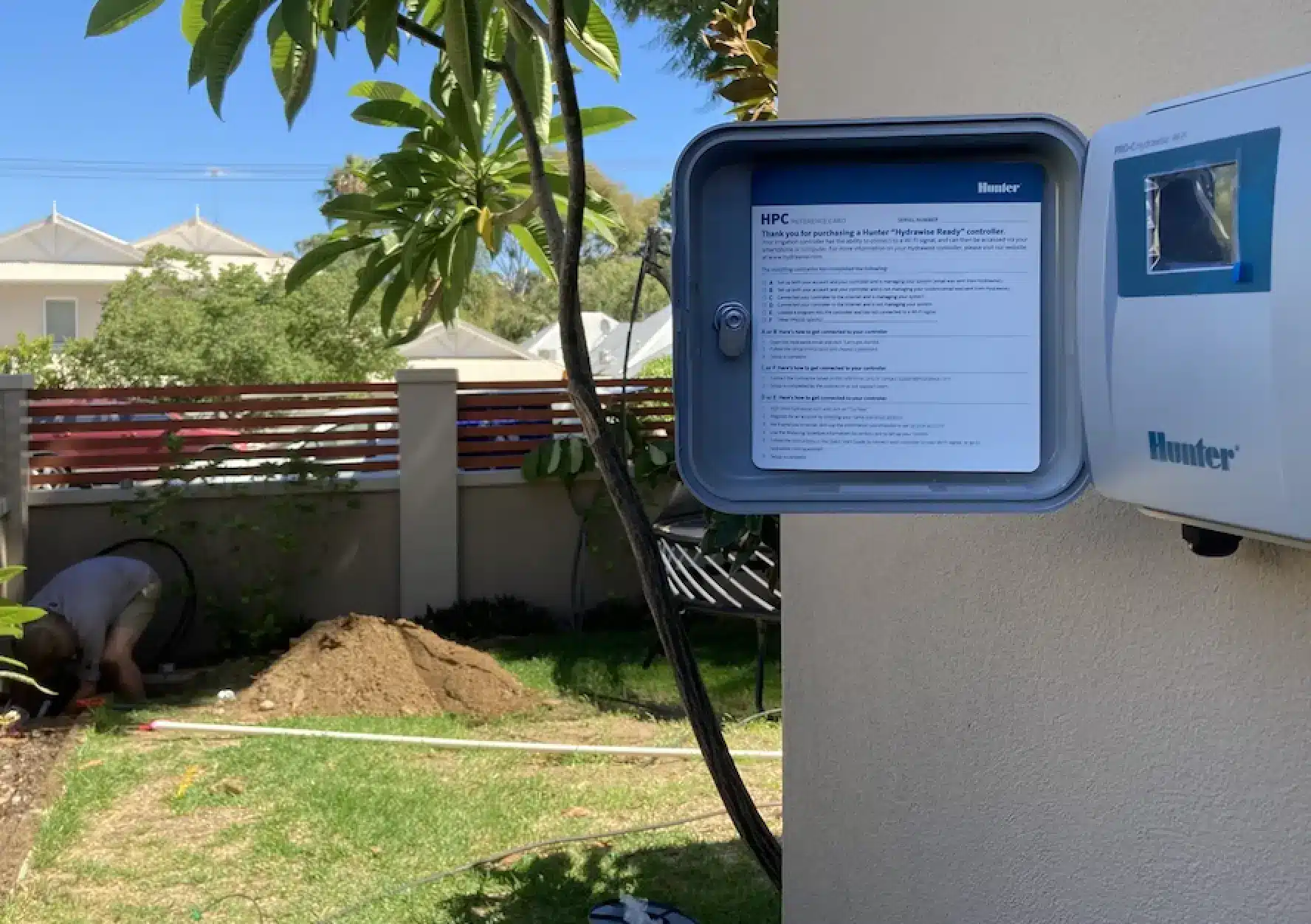 New reticulation system installation on a Mandurah property