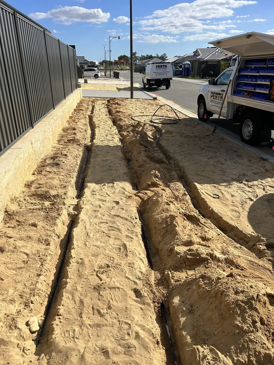 Reticulation trench for a new Perth commercial estate