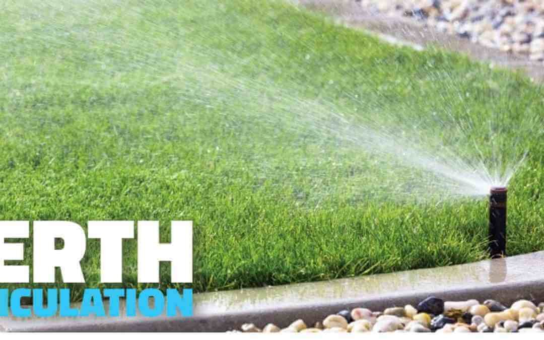 Water Sprinkler on green lawn in Perth