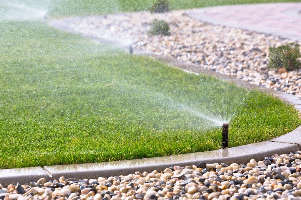 sprinkler watering system misting grass Perth