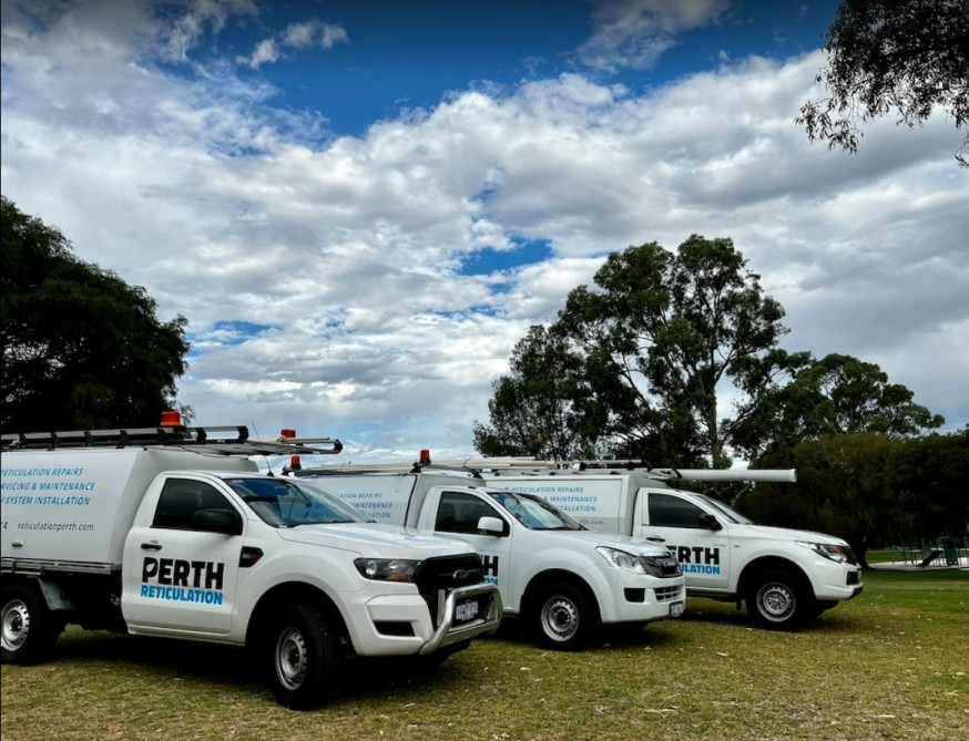 Reticulation Services three vans lined up