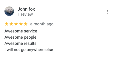 google review retic service